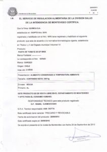 REGISTRO IMM 1075-51 TOMATE CHILE
